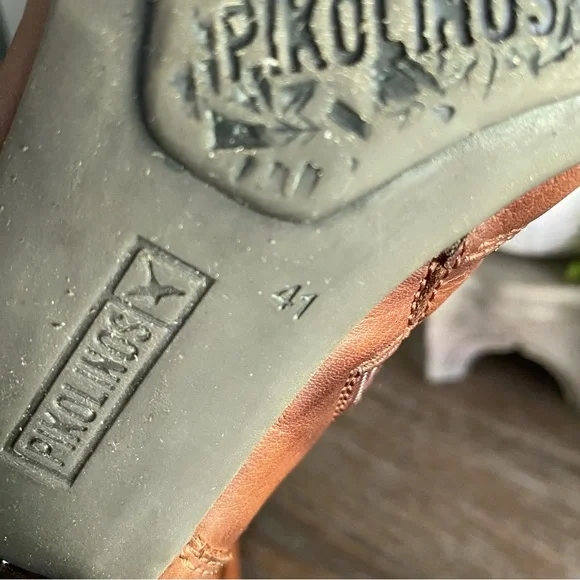 PIKOLINOS Verona Leather Zip Block Heel Boots W5C-8576 Women 41 US 10.5-11 Brown - Picture 14 of 15